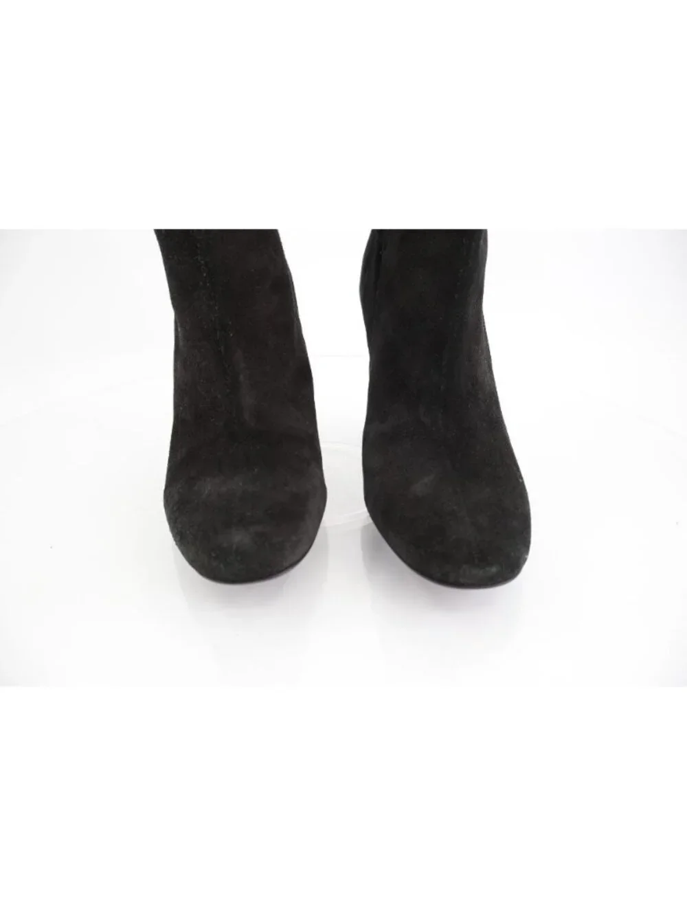Theory Jodhpur Size 8.5 Mid Calf Black Suede Heeled Ankle Boots Booties Strap